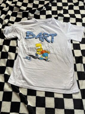 Boys 10/12 Bart Simpson tshirt (small stain)